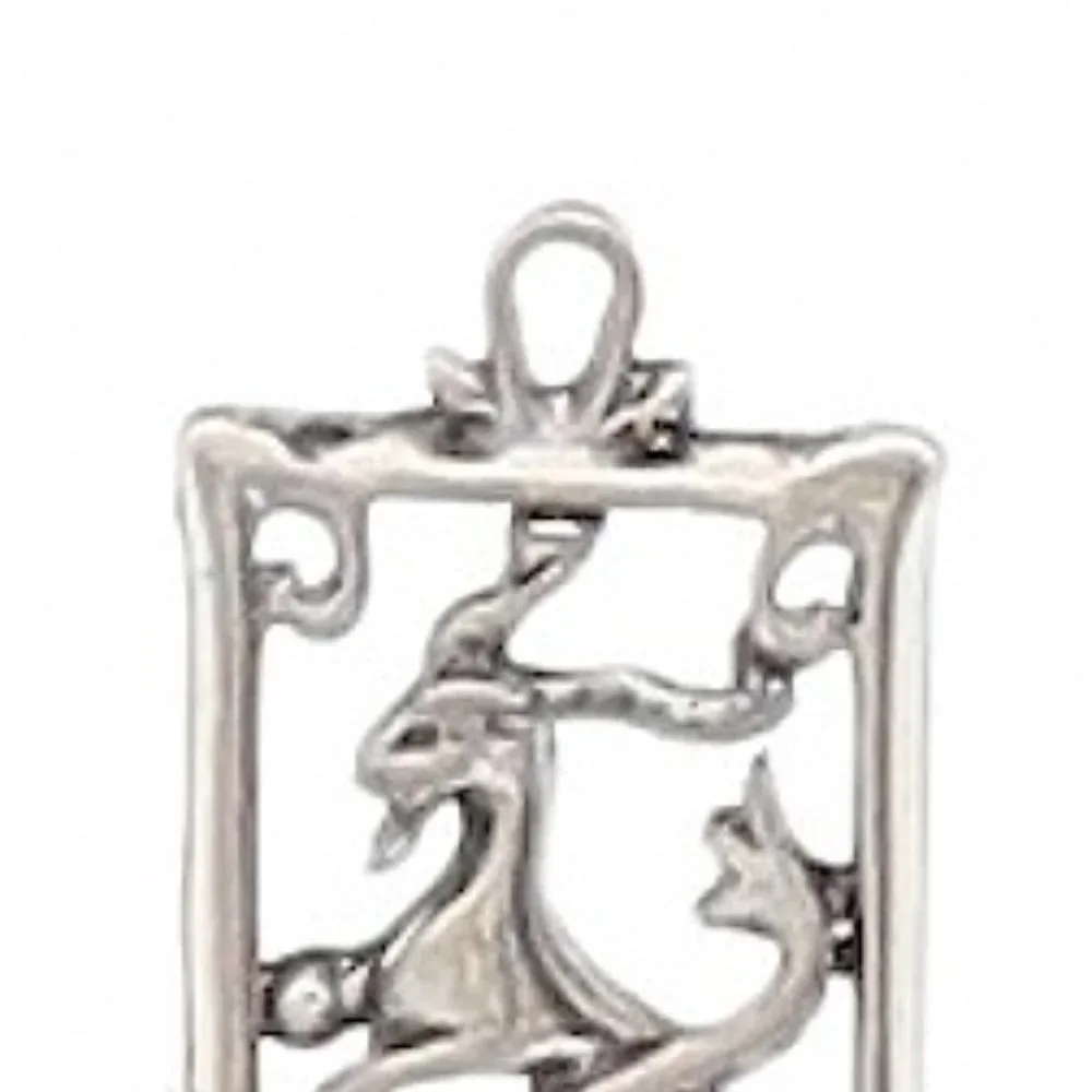 Capricorn PENDANT pewter laser cut Zodiac sign new goat horoscope